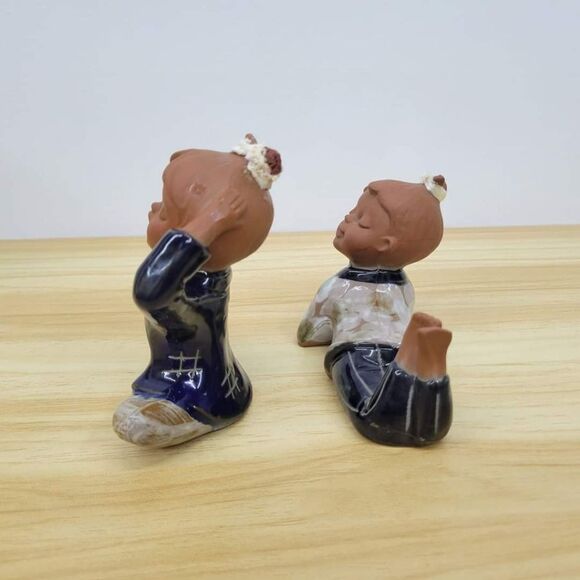 Vintage 1970s UTCI Japan Pottery Folk Art Figurines - Picture 5 of 14